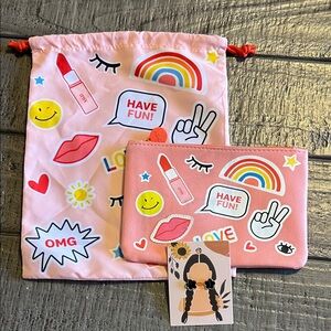 Fun Girls  Accessory Bags - with Small Black Flower Earrings